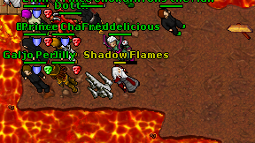 Shadow Flames on screen