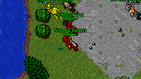 Saw Clown on screen