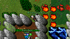 Aran Clam on screen
