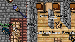 Scorpion seeker on screen