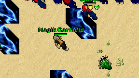 Magik Garfield on screen