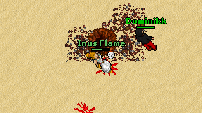 Inus Flame on screen