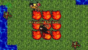 Arcanis the evil on screen