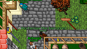 Vectorius the Sorcerer on screen