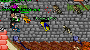 Flaming Per on screen