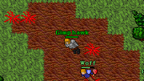 Gimp hawk on screen