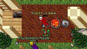 Super-Lama on screen