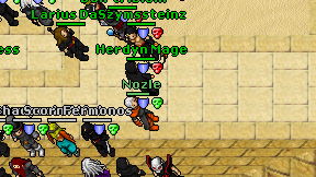 Nozle on screen