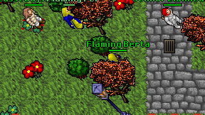 Flaming Berta on screen