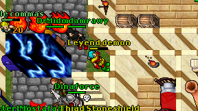 Leyend demon on screen