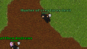 Hunter of creatures devil on screen