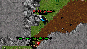 Oakley man on screen
