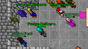 Fudge keltera on screen