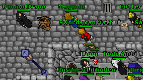 Swordsman Matt on screen