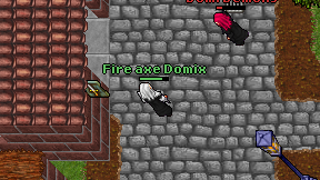 Fire axe Domix on screen