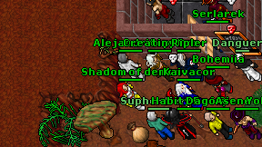 Shadom of demon on screen
