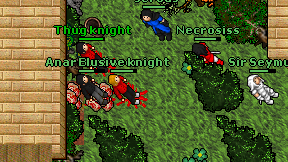 Elusive knight on screen
