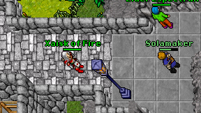 Xaisk of Fire on screen