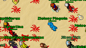 Zielony Pingwin on screen
