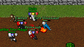 Fire Dinosaur on screen
