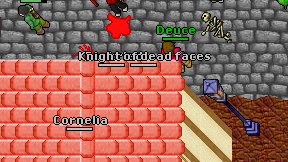 Knight of dead faces on screen