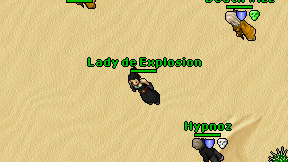 Lady de Explosion on screen