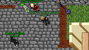 Sprite Samurai on screen