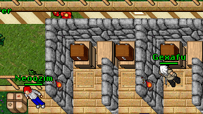 Knight with underpants on screen