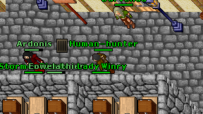 Human-hunter on screen