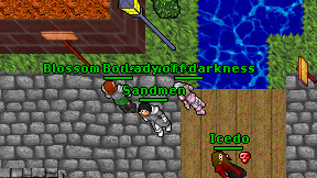 Lady off darkness on screen