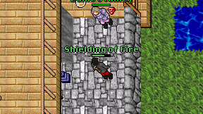 Shielding of Fire on screen