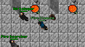Fire Clamien on screen