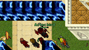 Aztec bird on screen