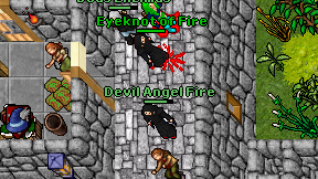 Devil Angel Fire on screen