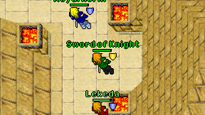 Sword of Knight on screen