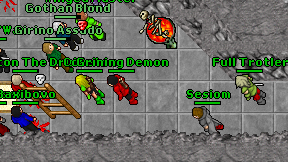 Grining Demon on screen