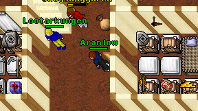Aran low on screen
