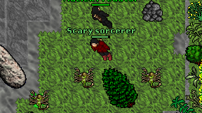 Scary sorcerer on screen