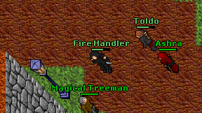 Fire Handler on screen