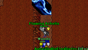 Flaming Achelis on screen