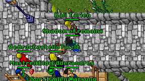 Shadow of remains on screen