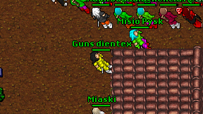 Guns dientex on screen