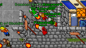 Flameball on screen