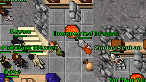 Unexpected Dragon on screen