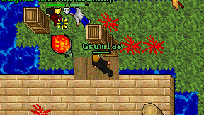 Gromtas on screen