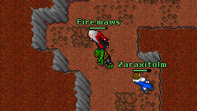 Fire maws on screen