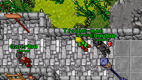 Trojan-man on screen