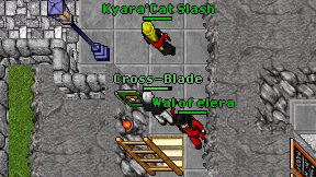 Cross-Blade on screen