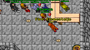 Fire-Elementalje on screen
