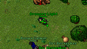 Droopey Light on screen